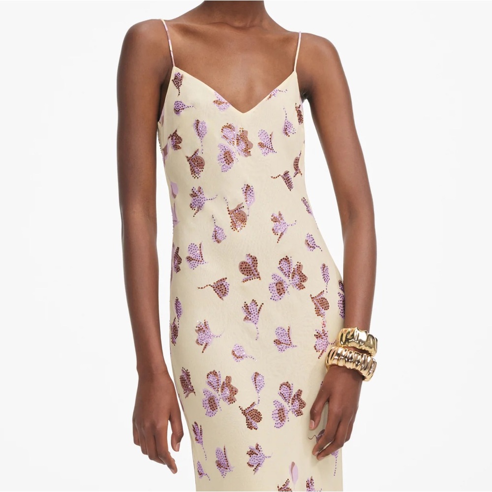 Self Portrait Floral Rhinestone Maxi Dress - Picture 4 of 9